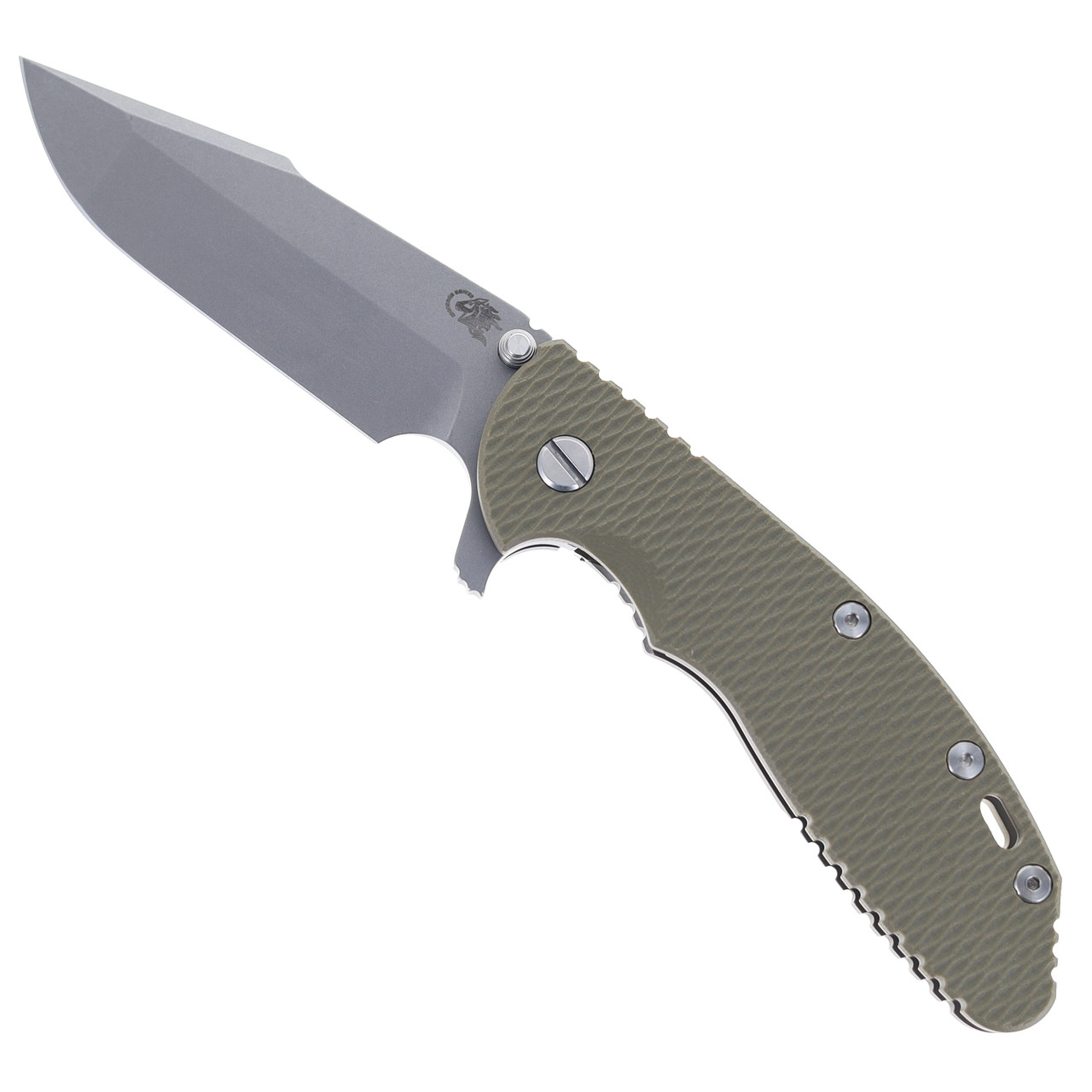 Hinderer XM-24 Harpoon Spanto — OD G10 / Battle Bronze Ti / S45VN — image 1 of 4