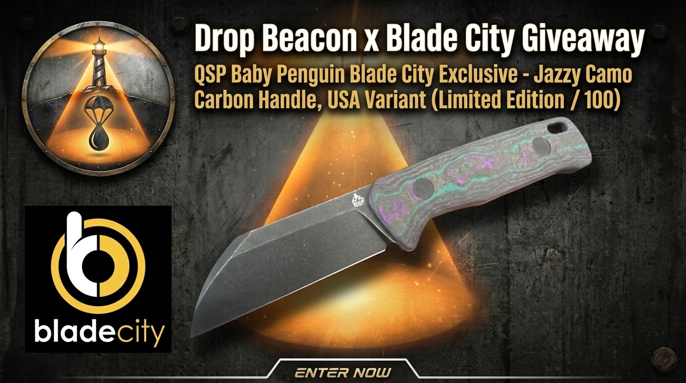 Drop Beacon x Blade City Exclusive QSP Jazzy Camo Carbon. USA Variant, Limited Edition /100