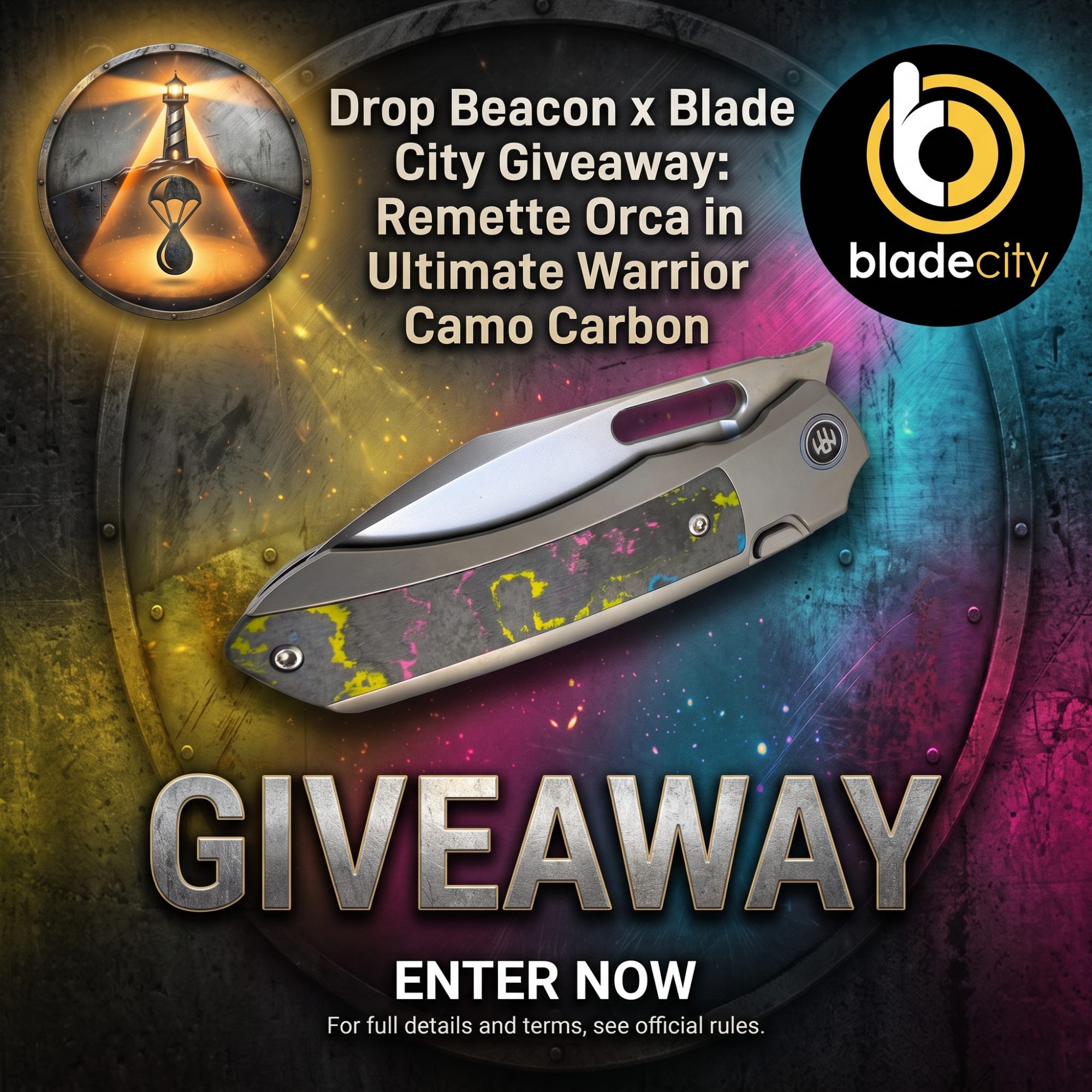 Drop Beacon x Blade City Remette Orca in Ultimate Warrior Camo Carbon Giveaway