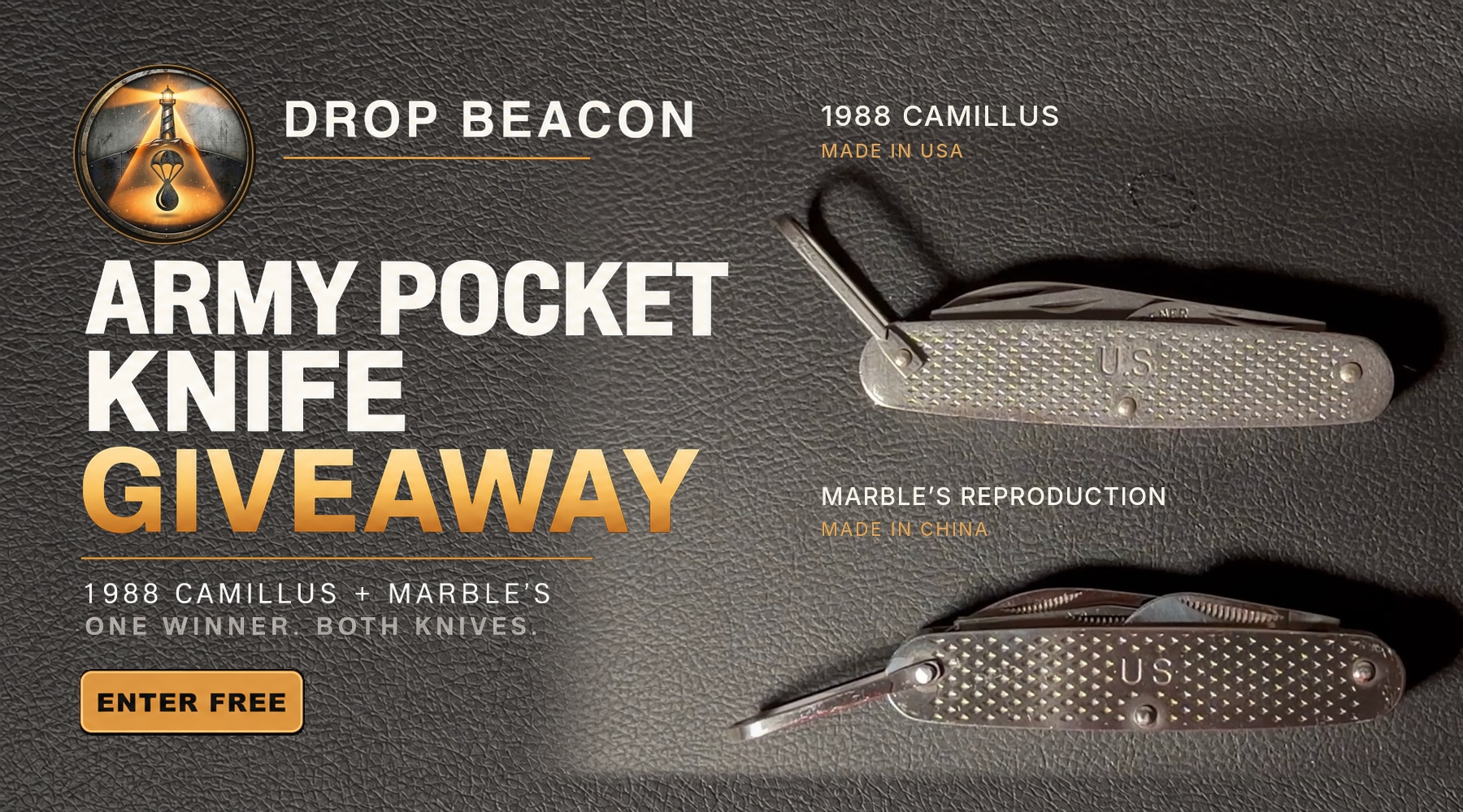 Drop Beacon U.S. Army Pocket Knife Giveaway: Our 1988 Camillus + Its Chinese-Made Reproduction