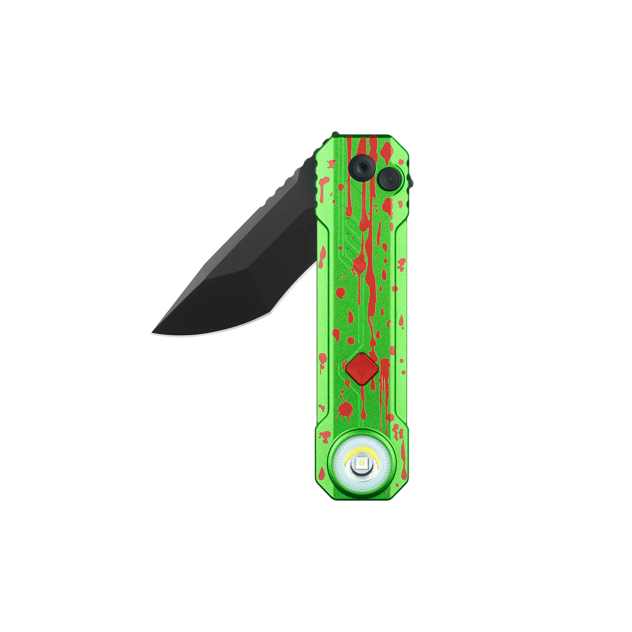 OKNIFE LK Zombie Green Folding Knife with Rechargeable Flashlight & RGB Light — image 1 of 6