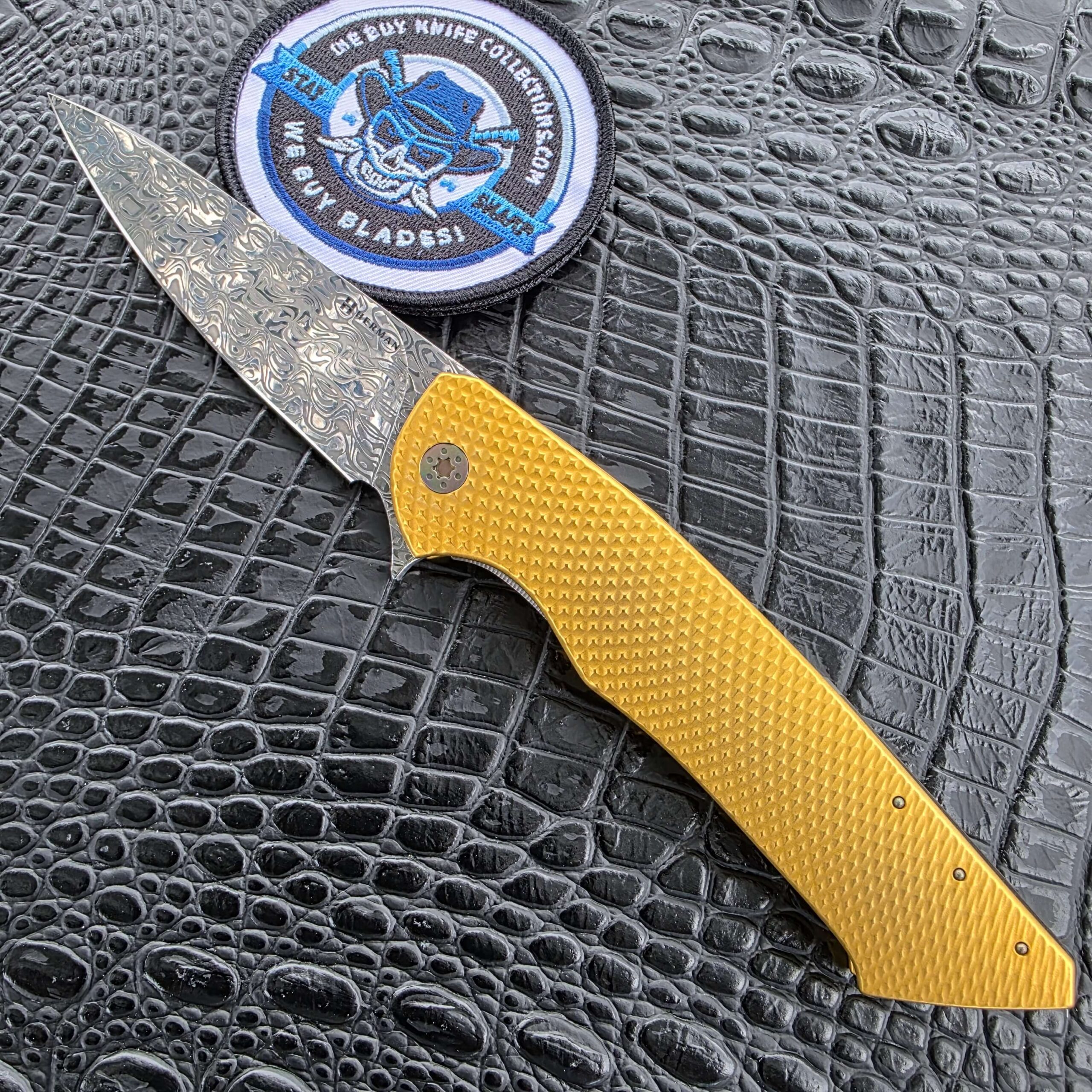 Herman Knives SLIM #0507 Damasteel Oerlikon Half Dress – Pre-Owned Mint
