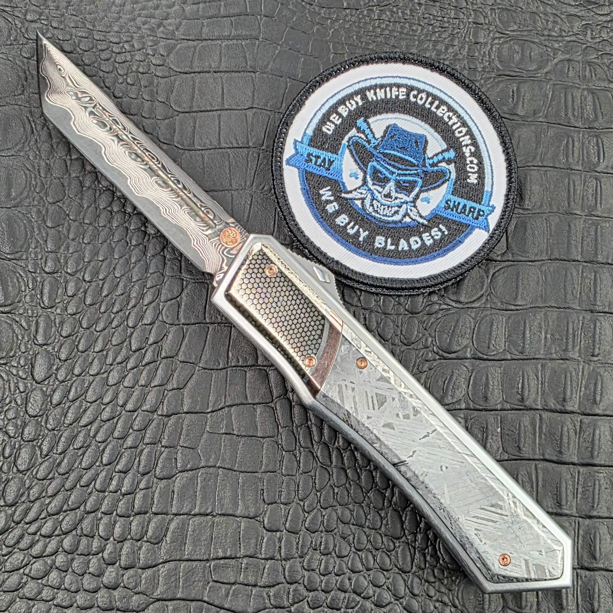 Patrick Famin Meteorite and Superconductor G.O.T.F. Custom Automatic — Baker Forge CopperMai Tanto